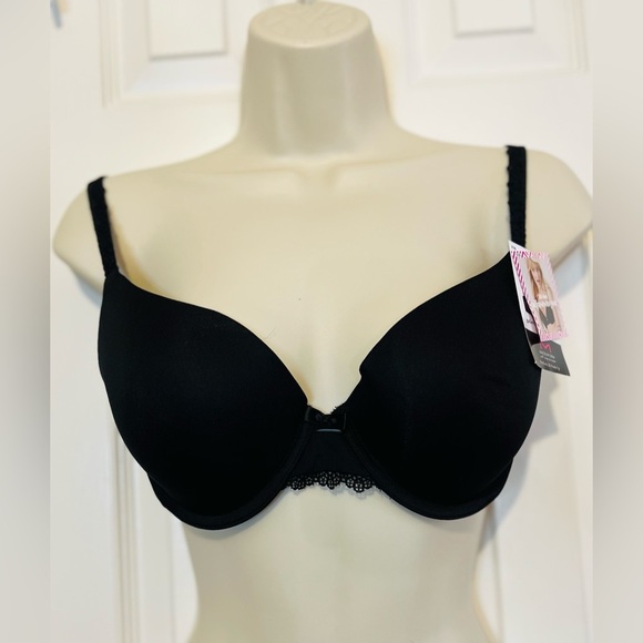 Maidenform Bra, Natural Lift, Lace Detail, Color Black, Size 36C, NWT - Picture 1 of 9